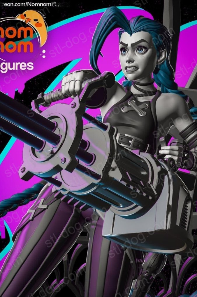 英雄联盟 金克斯 暴走萝莉  3D打印图纸